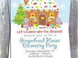 Christmas House Party Invitation Wording Gingerbread House Decoration Party Invitation E File