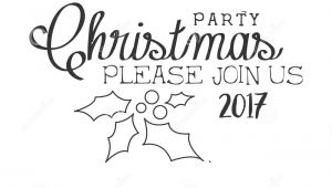 Christmas Party Invitation Template Black and White 2017 Christmas Party Black and White Invitation Card