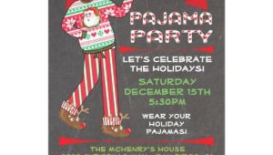 Christmas Pj Party Invitation Chalkboard Christmas Pajama Party Invitations Zazzle