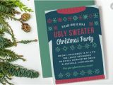 Christmas Sweater Party Invitation Template Ugly Sweater Christmas Party Invite Invitation Templates