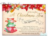 Christmas Tea Party Invitations Free Christmas Tea Party Invitation Invites Christmas Tea