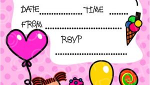 Clip Art Party Invitations Free Happy Girl Birthday Party Invitation Clip Art Prawny