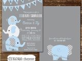 Co-ed Baby Shower Invite Elephant Baby Shower Invitation Co Ed Baby Shower Invitation