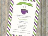 Coffee themed Bridal Shower Invitations Coffee Bridal Shower Invitation Tea Bridal by