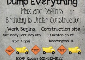 Construction themed Baby Shower Invitations Construction theme Construction theme Party and Boy