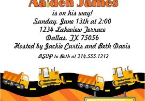 Construction themed Baby Shower Invitations Construction themed Baby Shower Invitation or Birthday