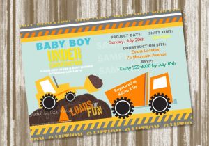 Construction themed Baby Shower Invitations Under Construction theme Baby Shower Invitation Set Of