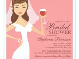 Contemporary Bridal Shower Invitations Modern Bride Wine theme Bridal Shower Invitation
