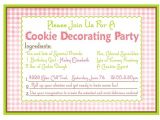 Cookie Decorating Party Invitation Wording Cookie Decorating Birthday Party by Littlebeaneboutique On