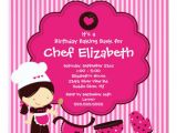 Cooking Party Invitation Template Free Cooking Baking Birthday Party Invitation Zazzle Com