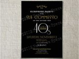 Cool 40th Birthday Invitations Great Gatsby Party Invitation 40th Birthday by