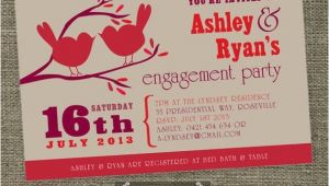 Cool Engagement Party Invitations Love Birds Engagement Party Invitation Unique Engagement and