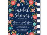 Coral and Navy Bridal Shower Invitations Navy & Coral Bridal Shower Invitation Honey D S Party