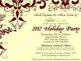 Corporate Christmas Party Invitation Wording Ideas Custom Corporate Holiday Party Invitation W Crimson Flourish