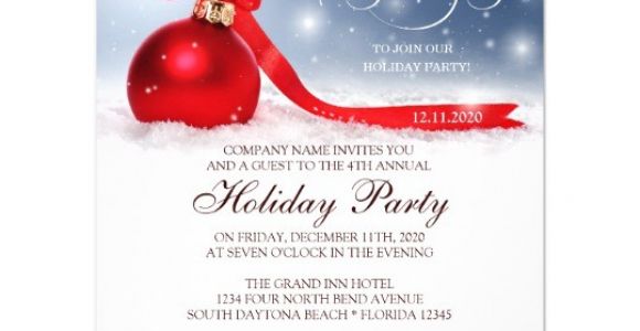 Corporate Christmas Party Invitations Free Templates Corporate Holiday Party Invitation Template Zazzle Com