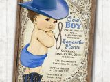 Cowboy Baby Shower Invites Cowboy Baby Shower Invitation for Boy Vintage Cowboy