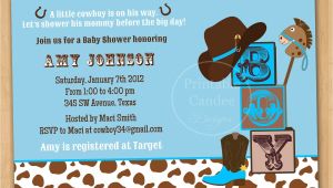Cowboy themed Baby Shower Invites Western Baby Shower Invitations Template Resume Builder