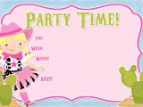 Cowgirl Birthday Invitations Templates Free Printable Party Invitations Free Cowgirl Invitations