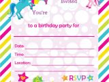 Create and Print Party Invitations Free Free Printable Golden Unicorn Birthday Invitation Template