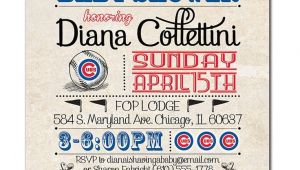 Cubs Baby Shower Invitations Chicago Cubs Baby Shower Invitation Baseball by
