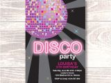 Custom Disco Party Invitations Disco or Dance Party Invitation Diy Printable Personalized