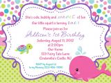 Custom Invitations Birthday Whale Birthday Invitation Personalized by Afairytalebeginning