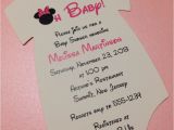 Custom Minnie Mouse Baby Shower Invitations Pink Minnie Mouse Esie Baby Shower Invitation All