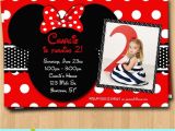 Customized Birthday Invitations Customized Minnie Mouse Birthday Invitations Drevio