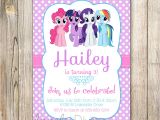 Customized Birthday Invitations My Little Pony Personalized Birthday Invitations