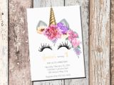 Customized Birthday Invitations Unicorn Birthday Personalized Invitation 1 Sided Birthday