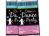 Dance Party Invitation Template Cupcake Cutiees Dance Party Invites and Printable Party Store