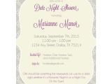 Date Night themed Bridal Shower Invitations Date Night Wedding Shower Invitation