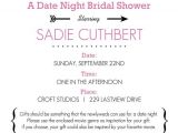 Date Night themed Bridal Shower Invitations Movie themed Date Night Bridal Shower Invitation by