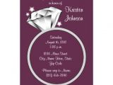 Diamond Bridal Shower Invitations Diamond Ring Bridal Shower Invitation Plum Purple 5" X 7