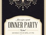 Dinner Party Invitation Template Classy Chandelier Dinner Party Invitation Template Free