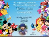 Disney themed Party Invitations Disney Birthday Invitations Ideas Bagvania Free