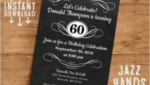 Diy Birthday Invitations Templates Vintage Adult Birthday Invitation Template Diy Printable