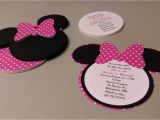 Diy Minnie Mouse Baby Shower Invitations Diy Minnie Mouse Invitations In Bold Pink and White Polka