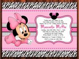 Diy Minnie Mouse Baby Shower Invitations Off Zebra and Minnie Mouse Baby Diy Printable Baby