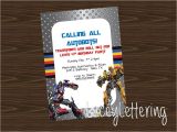 Diy Transformer Birthday Invitations Transformers Autobots Customizable Birthday Invitation Diy