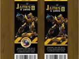 Diy Transformer Birthday Invitations Transformers Bumblebee Ticket Birthday Invite · Splashbox