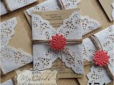 Doily Wedding Invitation Template A6 Doily Wedding Invitation Set Design 174 Mycards