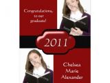 Double Graduation Party Invitations Red Double Photo Graduation Party Invitation 5 Quot X 7