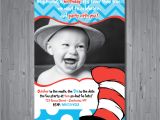 Dr Seuss 1st Birthday Party Invitations Dr Seuss Birthday Invitation First Birthday by Abbyreesedesign