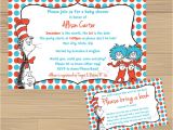 Dr Suess Baby Shower Invites Custom Made Dr Suess Baby Shower Invitation and Free Insert