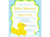 Duck Baby Shower Invitation Templates Rubber Ducky Baby Shower Invitations 5" X 7" Invitation