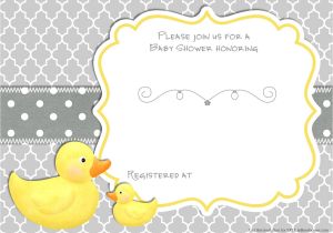 Duck Baby Shower Invitations Boy Free Printable Rubber Duck Baby Shower Invitation
