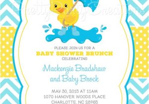 Duck Baby Shower Invitations Boy Little Duck Baby Shower Invitation U Print 4 to Choose