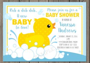 Duck Baby Shower Invitations Boy Rubber Duck Baby Shower Invitation Rubber Ducky Baby Shower