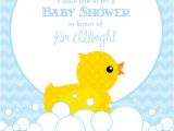 Duck themed Baby Shower Invitations Baby Shower Invitations Rubber Ducky Baby Shower